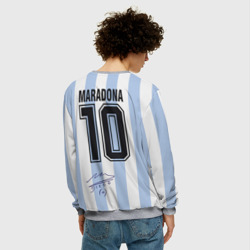 Мужской свитшот 3D Diego Maradona 10 - автограф - фото 2