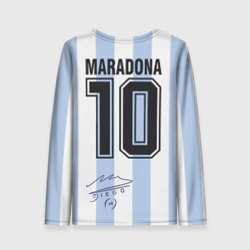 Женский лонгслив 3D Diego Maradona 10 - автограф