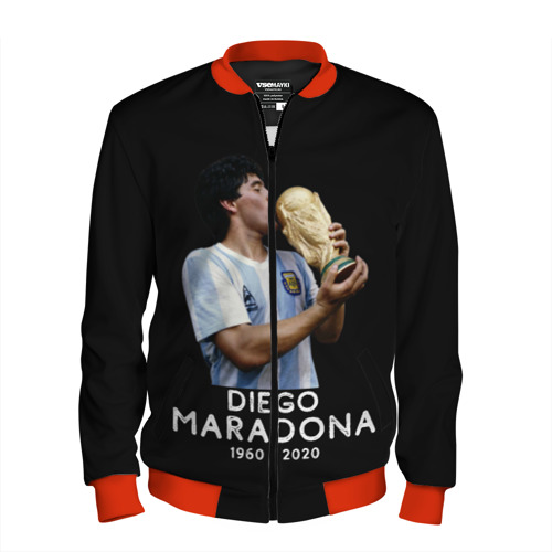 Мужской бомбер 3D Diego Maradona, цвет красный