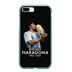 Чехол для iPhone 7Plus/8 Plus матовый Diego Maradona