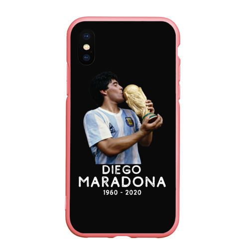 Чехол для iPhone XS Max матовый Diego Maradona, цвет баблгам