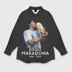 Женская рубашка oversize 3D Diego Maradona