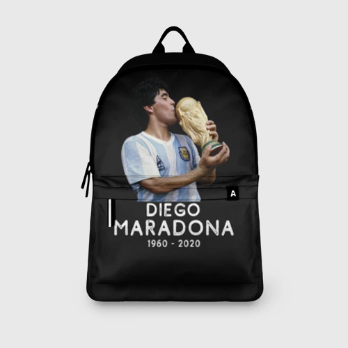 Рюкзак 3D с принтом Diego Maradona, вид сбоку #3
