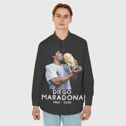 Мужская рубашка oversize 3D Diego Maradona - фото 2