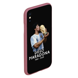 Чехол для iPhone XS Max матовый Diego Maradona - фото 2