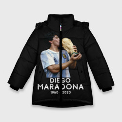 Зимняя куртка для девочек 3D Diego Maradona