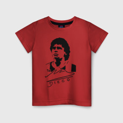 Diego Maradona – Футболка из хлопка с принтом купить со скидкой в -20%