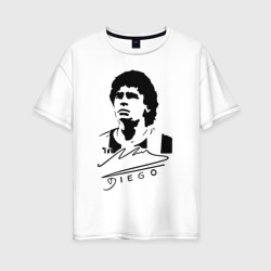 Женская футболка хлопок Oversize Diego Maradona