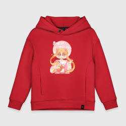 Детское худи Oversize хлопок Sailor Moon Coffee