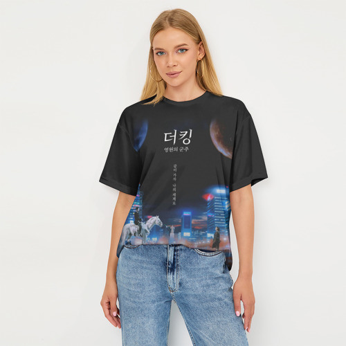 Женская футболка oversize 3D Король, цвет 3D печать - фото 5