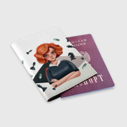 Обложка для паспорта матовая кожа Ход Королевы - фото 2