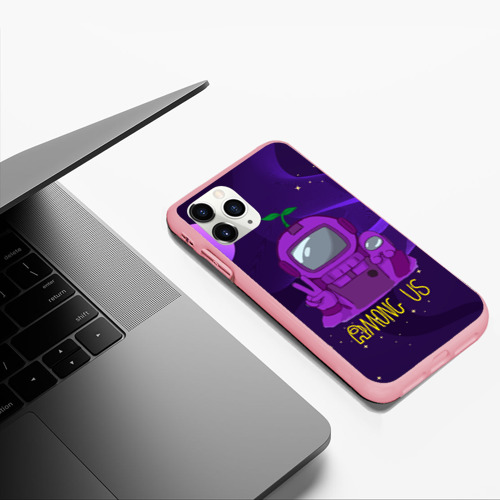 Чехол для iPhone 11 Pro Max матовый Among Us x Fortnite, цвет баблгам - фото 5