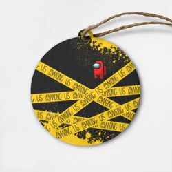 Деревянная игрушка круг Among Us Амонг Ас