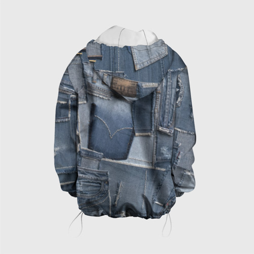 Детская куртка 3D с принтом Jeans life, вид сзади #1