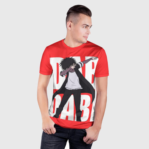 Мужская футболка 3D Slim с принтом Dab Dabi, фото на моделе #1