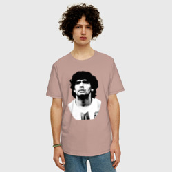 Мужская футболка хлопок Oversize Диего Марадона - фото 2
