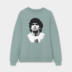 Мужской свитшот oversize без начеса хлопок Диего Марадона