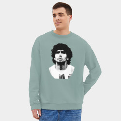 Мужской свитшот oversize без начеса хлопок Диего Марадона - фото 2