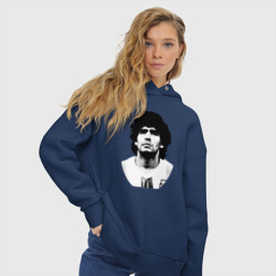 Женское худи Oversize хлопок Диего Марадона - фото 2