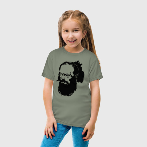 Детская футболка хлопок Достоевский, цвет авокадо - фото 5