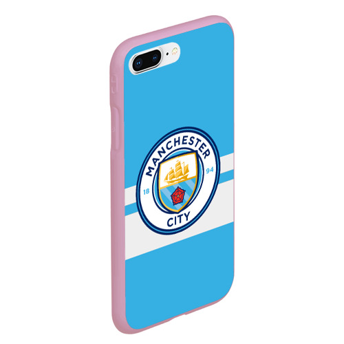 Чехол для iPhone 7Plus/8 Plus матовый MANCHESTER CITY, цвет розовый - фото 3