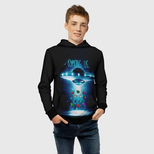 Детская толстовка 3D с принтом Среди Нас, фото #4