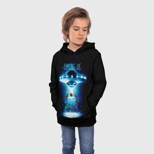 Детская толстовка 3D с принтом Среди Нас, фото на моделе #1