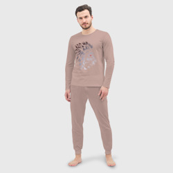 Мужская пижама с лонгсливом хлопок Знак зодиака Лев - фото 2