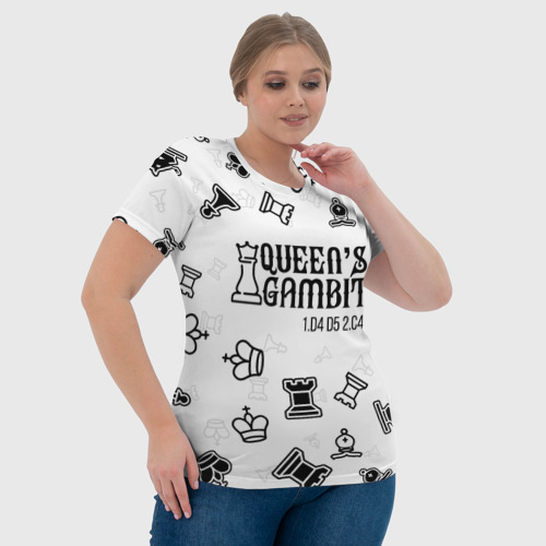 Женская футболка 3D с принтом ХОД КОРОЛЕВЫ, фото #4