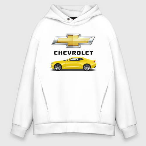 Мужское худи Oversize хлопок CAMARO, цвет белый