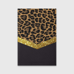 Обложка для паспорта матовая кожа Леопардовый принт