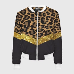Женский бомбер 3D Леопардовый принт