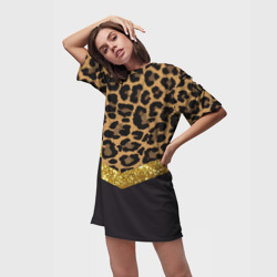 Платье-футболка 3D Леопардовый принт - фото 2