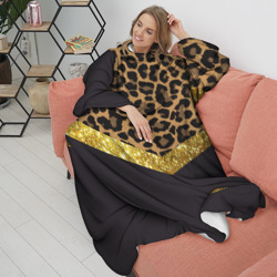 Плед с рукавами Леопардовый принт - фото 2