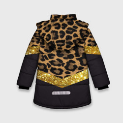 Куртка с принтом Леопардовый принт для любого человека, вид сзади №1. Цвет основы: черный