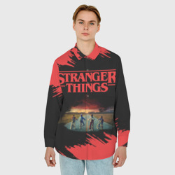 Мужская рубашка oversize 3D Stranger Things - фото 2