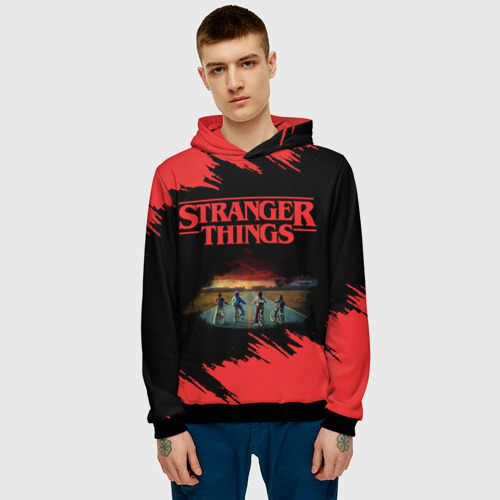 Мужская толстовка 3D Stranger Things, цвет черный - фото 3