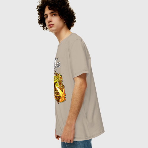 Мужская футболка хлопок Oversize с принтом CS GO DRAGON LORE, вид сбоку #3