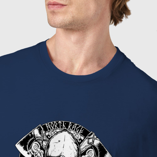 Мужская футболка хлопок Викинги, цвет темно-синий - фото 6