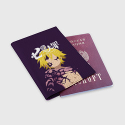 Обложка для паспорта матовая кожа Nanatsu no Taizai силуэт - фото 2