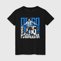Женская футболка хлопок 10 Diego Maradona