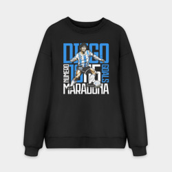 Мужской свитшот oversize без начеса хлопок 10 Diego Maradona
