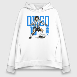 Женское худи Oversize хлопок 10 Diego Maradona