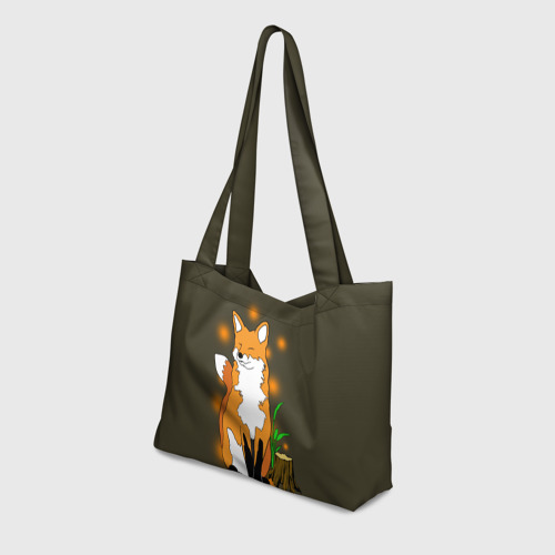 Пляжная сумка 3D Лиса в лесу - фото 3