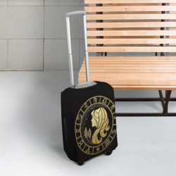 Чехол для чемодана 3D Дева в золотом стиле - фото 2