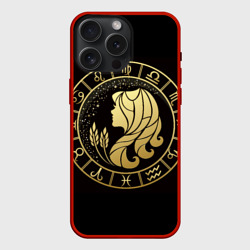Чехол силиконовый для Apple iPhone 15 Pro Мax матовый Дева в золотом стиле