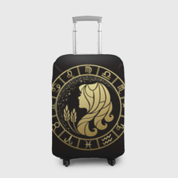 Чехол для чемодана 3D Дева в золотом стиле