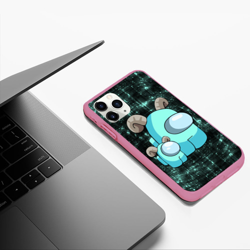 Чехол для iPhone 11 Pro Max матовый с принтом AMONG US - С РОЖКАМИ, фото #5