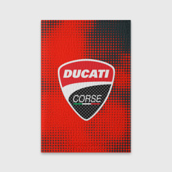 Обложка для паспорта матовая кожа Ducati Corse logo