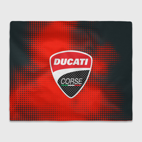 Плед 3D Ducati Corse logo, цвет 3D (велсофт)